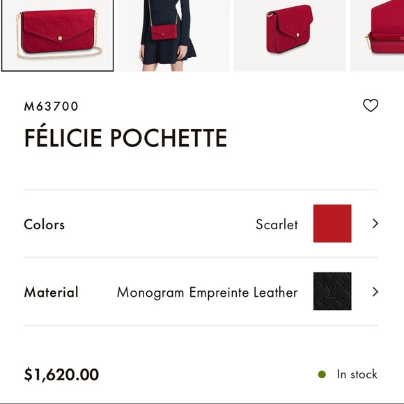 SOLD Louis Vuitton Pochette Felicie Empreinte - Picture 2 of 12